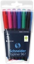 Fineliner Topliner 967 04 Assorted Wallet 6 Pieces Schneider