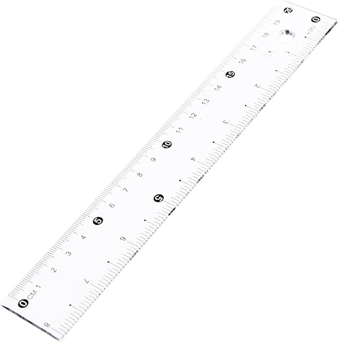 Ruler Plastic 20cm 180405 Transparent