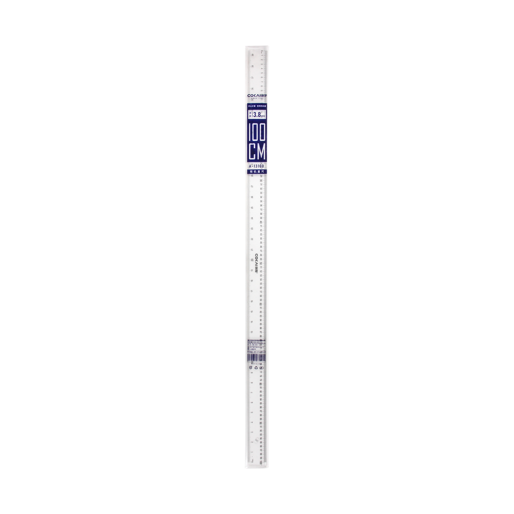 Ruler 100cm Acrylic Transparent