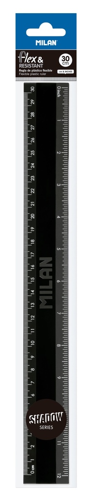 Flex&Resistant black 30 cm ruler, Shadow special series