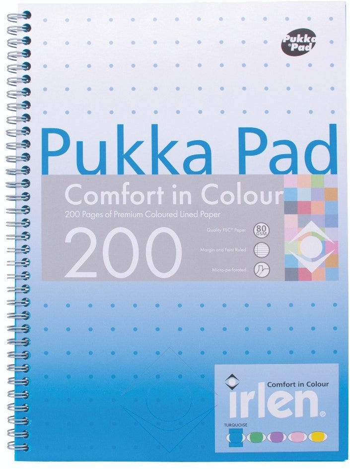 Pukka Irlen A4 Jotta Turquoise (5 Packs of 3)