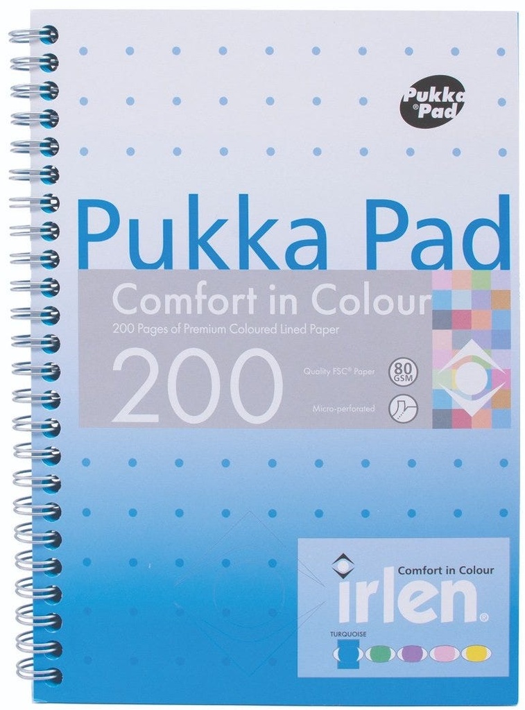 Pukka Irlen A5 Jotta Turquoise (10 Packs of 3)
