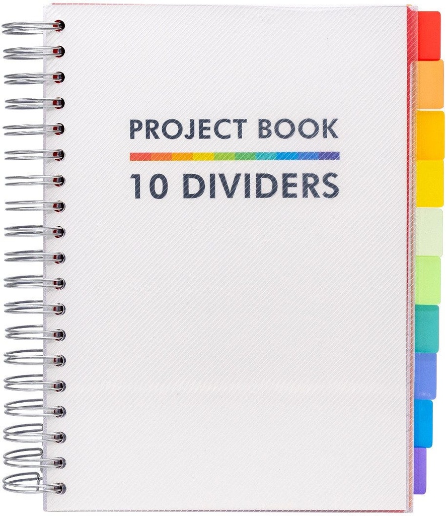 B5 White Project Book with 10 Dividers (Box 12)