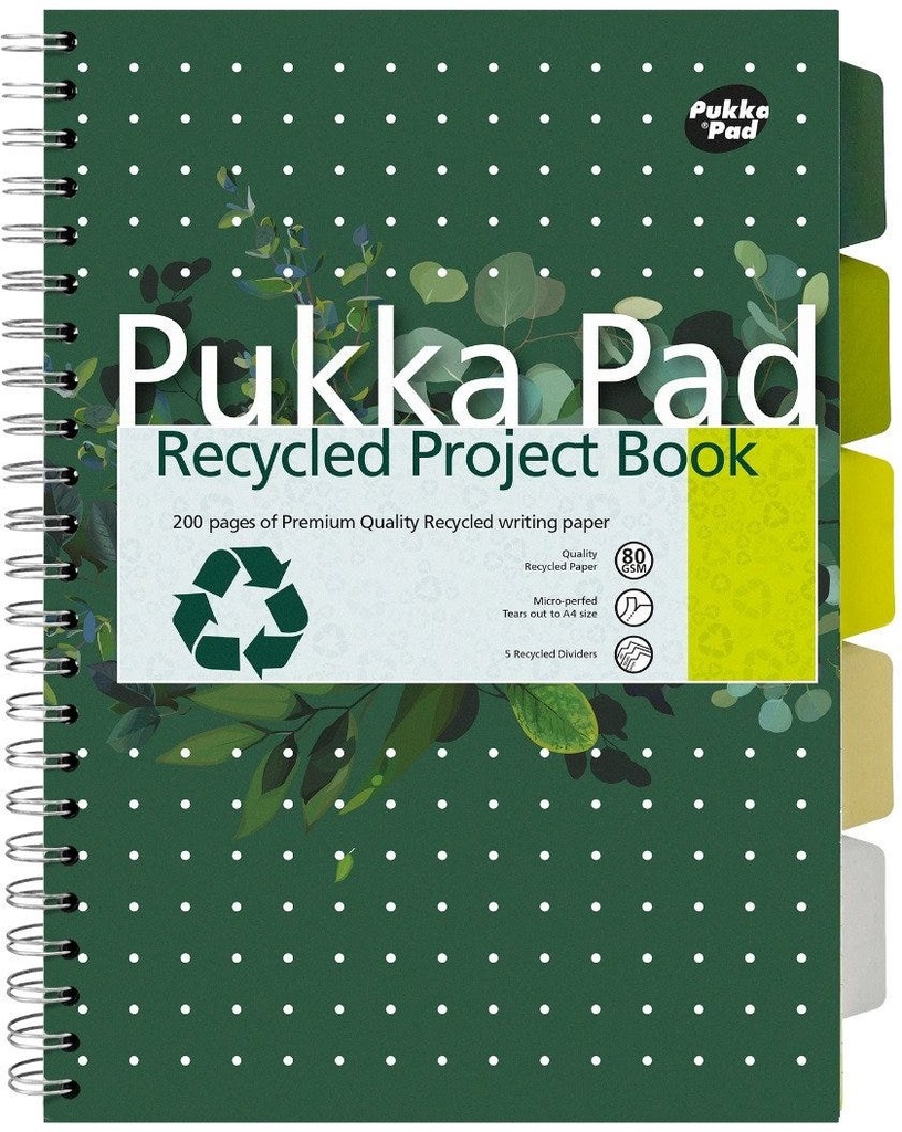 A4 RECYCLED PROJECT BOOK (4 PACKS OF 3)