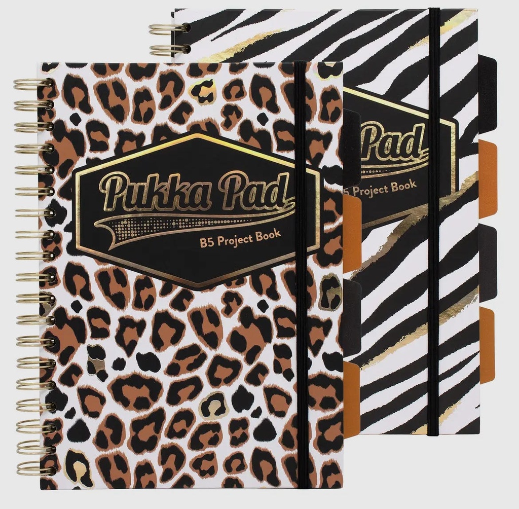 Pukka Wild B5 Hardback Project Book Assorted, 6 packs of 2