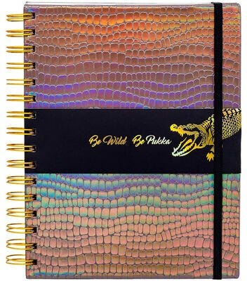Wild A5 Project Book Crocodile - with elasticated closure and stickers included