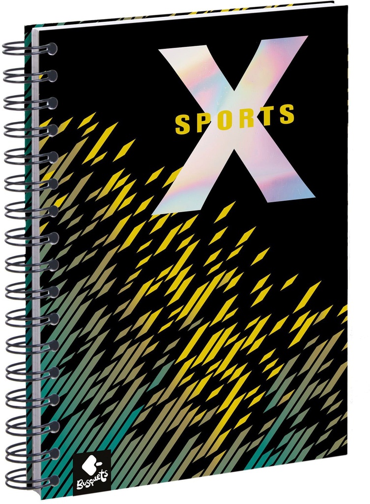 Notebook A5, Double Wire, 120Page, Squared - XSPORTS - 2022/2023