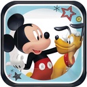 Mickey On The Go Square Paper Plates, 7In, 8Pcs