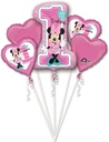 P75 Minnie 1St Birthday Girl Balloon Bouquet