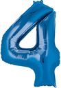L16 Number 4 Blue Mini Shape Foil Balloon