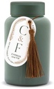 Cypress & Fir Frosted Glass Candle with Lid 8 oz./226g - Dark Green
