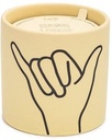 Impressions Ceramic Candle 5.75 oz./163g - Yellow - Hang Loose - Ocean Rose & Bay