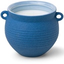 Santorini Ceramic Candle 8.5 oz./240g - Blue - Salted Blue Agave