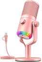 Maono Dm30-Rgb Programmable Condenser USB Microphone RGB - Pink 