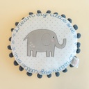 Petit Cheri Round Bobbly Cushion - Blue