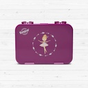 Snax Box Bonjour Bento Mini Lunch Box, 6/4 CMPT, Pink Ballerina
