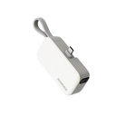 Momax 1-Power Mini 5000Mah 3In1 Power Bank With Usb-C Plug (Color: White)
