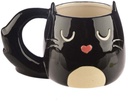 Feline Fine Black Cat Shaped Mug