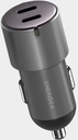 Energea Alu Drive D60, 2 Usb-C Pd/Pps Aluminium 66W Car Charger - Gunmetal