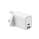 Energea Ampcharge Ps33, 1C1A Pd/Pps/Qc3.0 Wall Charger,33W (Uk) - White