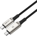 Acefast C6-03 USB-C To USB-C 100W Zinc Alloy Digital Display Braided Charging Data Cable Silver