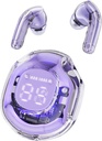 Acefast T8 Crystal (2) Color Bluetooth Earbuds,White Moon Alfalfa Purple