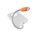 Porodo 5000mAh Slim Powerbank Integrated Lightning Cable White