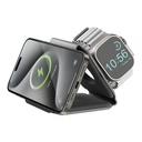 Bazic Gomag Trio PLUS 3in1 Elevated Foldable Magnetic Wireless Charger 15W Iphone Watch Airpods Grey