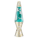 Lava Lamp teal white blue silver
