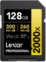 Lexar Professional 2000x SDHC/SDXC UHS-II Cards - 128GB