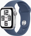 Apple Watch SE GPS 40mm Silver Aluminium Case with Denim Sport Band - S/M 