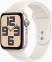 Apple Watch SE GPS 44mm Starlight Aluminium Case with Starlight Sport Band - M/L 