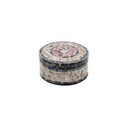 Mother of Pearl Box Red and Blue - D 12 x H 6 cm 