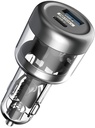 Powerology Dual Output Crystalline Series Car Charger Transparent
