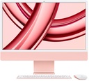  جهاز أبل iMac بشاشة Retina مقاس 24 بوصة بدقة 4.5K ومعالج M3 ثماني النواة ووحدة معالجة رسومات 10 أنوية وذاكرة 512 جيجابايت، لون وردي
