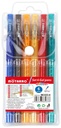 Pen Gel Glitter Cap Off 0.7 mm   MC023-8 Set of 6 Assorted