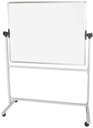 Whiteboard Mobile Magnetic DD Vertical With Stand Aluminuim Frame  Metal 60  x  90  cm  White