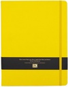 Lge Pu Journal/Black/Gold B'Band - Bright Yellow