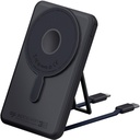 EGO 6in1 AllyDelivery 4  @Magsafe 10000mAh Powerbank-Fast Charging (iWatch & Airpod), Built-in Cable Type-C & Lightning & Stand, OLED Screen -Black