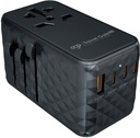 EGO 120W Travel Charger Latest GaN Pro 4USB( 3 USB-C &1 USB-A) Charger- Black