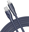 Voltme Powerlink Rugg Double Nylon Cable Type C To Lightning 3A / 2.0M Zinc-Alloy Connector Blue