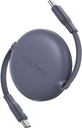 Voltme Powerlink Yoyo Cable 5A 1.0M Retractable (Dual-Way Retractable Cable) Type C To Type C 100W Navy Blue