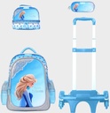 Trolly 3 Wheels Backpack Multi Comp Snow Princess 17"" & L.Bag, P.Case Set