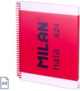 Notebook A4 Pink 80 Sh.Lines Spiral Nata