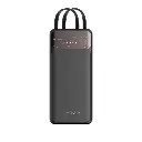 Platinum Jovial Series Power Bank 10000Mah Built-In Cables - Black