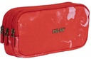 Pencil Case 3 Zipper  Lava Red