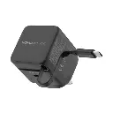 Momax 1-Charge 35W Gan 1 Port Charger With Built-In Usb-C Cable - Black