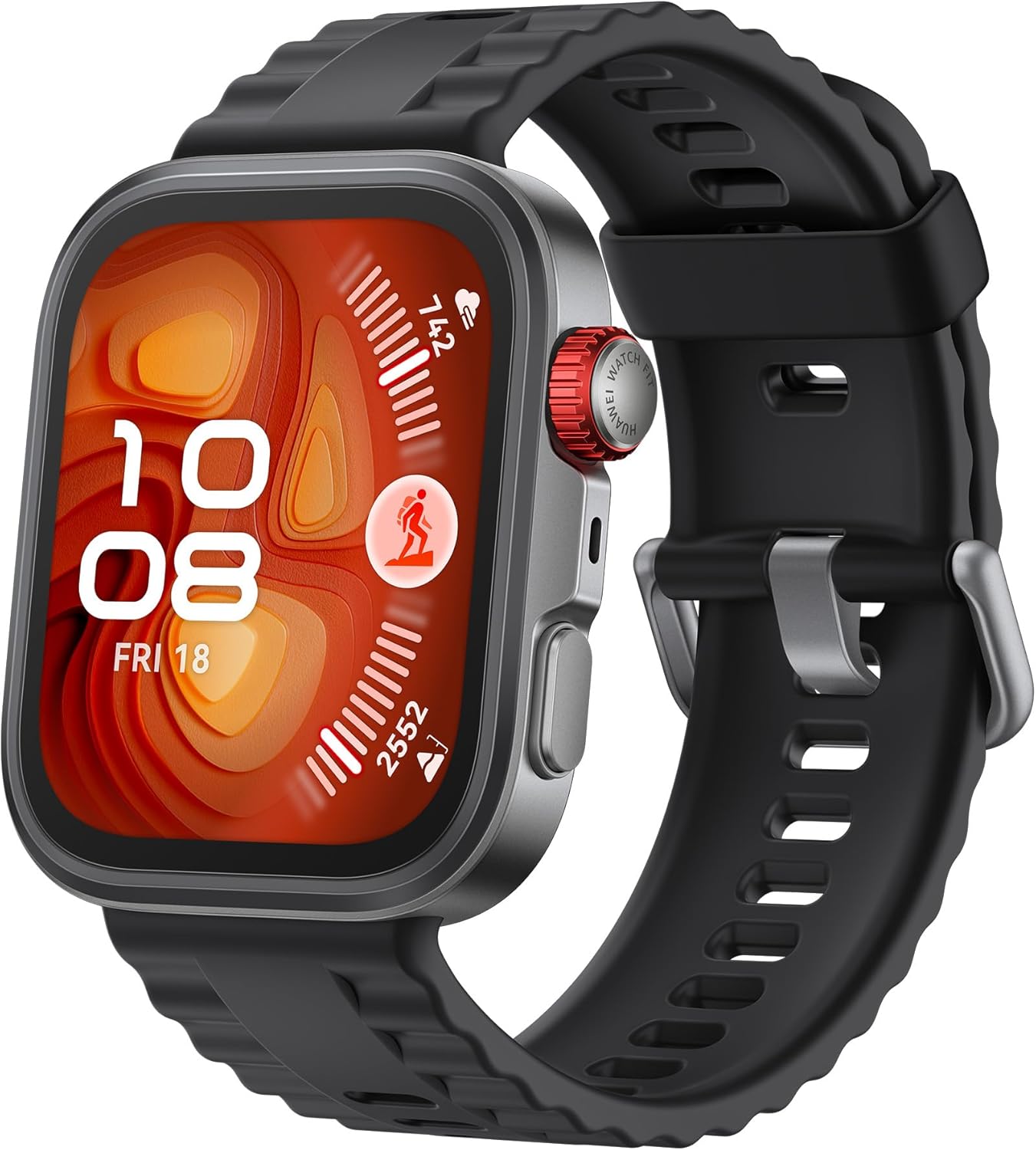 その他 hauwei watch fit4 pro Huawei Watch Fit 4 Pro Black – Black Fluoroelastomer Strap
