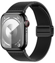 Hoco iWatch WA34 Basic series two-section double magnetic buckle silicone leather strap(44/45/46/49mm) Black