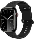 Hoco iWatch WA30 Flexible series 3D solid color silicone strap (44/45/46/49mm) Black